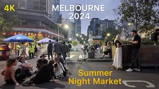 Melbourne City Summer Night Market in January 2024 Australia