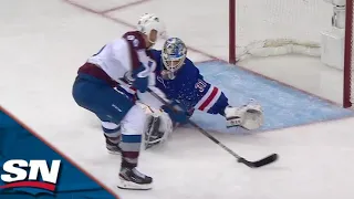 Igor Shesterkin Sprawls Out To Rob Mikko Rantanen On Breakaway Attempt