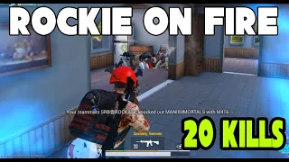 Rockie On Fire | 20 Kills - Over Power Most Thrilling Fight Ever - 5 Squads - Zeus Op Nade 2000 IQ