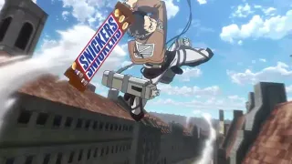 Attack on Titan Snickers Commercial (Japanese)