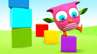 Learn colors for kids with Hop Hop the Owl! Baby Owl cartoons full episodes. Kids' learning videos.
