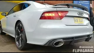 Audi A7 Nardo grey sline with X-UK RS7 carbon fiber rear diffuser