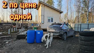 Купили большие бочки для воды/жизнь в лесу за городом/приготовила пирог с вишней.