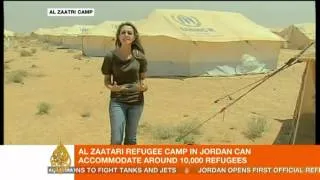 Jordan erects first official Syrian refugee camp