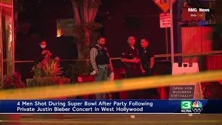 4 shot outside LA party held after Justin Bieber's concert