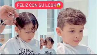 Estilo de corte de pelo para niños | paso a paso solo a tijera #hairstyle #hair #bebe #look