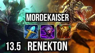 MORDEKAISER vs RENEKTON (TOP) | 8/0/2, 6 solo kills, Legendary | KR Diamond | 13.5