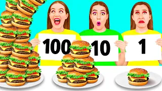 تحدي 100 طبقة من الطعام | التحدي المجنون TeenChallenge