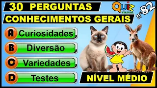 QUIZ VIRTUAL 82 | Perguntas de Conhecimentos Gerais com alternativas e  respostas comentadas.