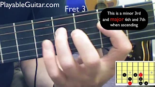 Learn the ABRSM Guitar Grade 5 G Melodic Minor Scale  left hand fingering approach support video.