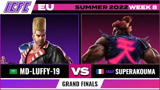 MD-Luffy-19 (Paul) vs. SuperAkouma (Akuma) Grand Finals - ICFC EU Tekken 7 Summer 2022 Week 8