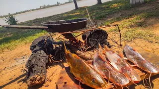 este lugar es una "LOCURA", PESCA y COCINA, Pesca ARTESANAL, Pesca con BARRILETE -NICO REYNOSO