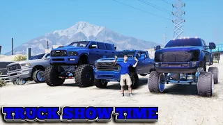 GTA RP -  COPS TRIED TO SHUT DOWN BADDEST DIESEL TRUCK SHOW (6 DOOR CUMMINS ON 53'S)