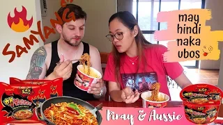 🇵🇭🇦🇺 Eating Samyang Spicy Noodle + BF saying Filipino words|| Pinay-Aussie Couple 🇵🇭🇦🇺|| Juna Rose