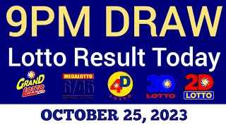 Lotto Result Today 9pm Draw October 25, 2023 Swertres Ez2 Stl PCSO