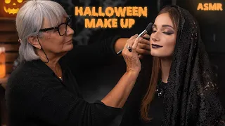 ASMR - MAKEUP ARTIST does my HALLOWEEN MAKEUP! (Makeup tutorial)