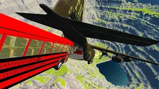 Jumping In Airplane Car Jumps BeamNG drive