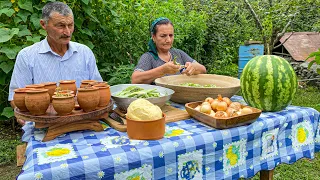 Life in a distant village! Recipe for boiled Beans with vegetables! Relaxing video