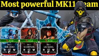 Very Strong 💪 MK11 Team Synergy MK Mobile | MK11 Sub-Zero , MK11 Scorpion & MK11 Liu Kang