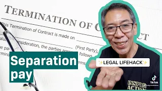 Mga may karapatan sa separation pay, alamin! | #LegalLifehack