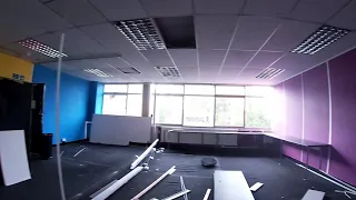 EXPLORING AN ABANDONED OFFICE BLOCK *ALARM WENT OFF*