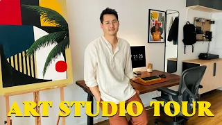 My Art Studio Tour & Desk Setup