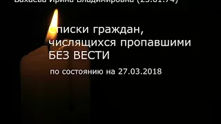 Список погибших и пропавших без вести зимняя вишня Кемерово  И не война, но мате