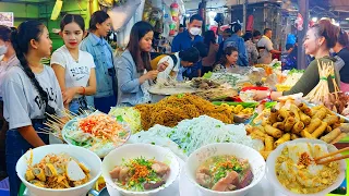 Popular Street Food Collection - Cambodia Rice Noodles, Beef Noodle Soup, Fried Rice, Steak & More