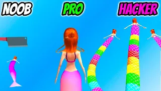 Mermaid Rush 3D - NOOB vs PRO vs HACKER