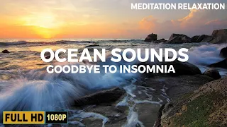 Relaxing Ocean Waves with Acoustic Guitar music, Pure Healing Meditation, Sleep Study Music