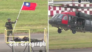 Taiwan simulates fighting off Chinese invasion during military drill