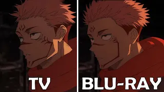 MORE VISUAL CHANGES for Sukuna vs. Mahoraga in Jujutsu Kaisen Season 2 Episode 17 TV vs BLU-RAY