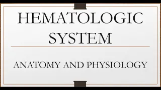 Hematologic System Anatomy and Physiology