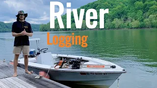 River Logging with an Old Outboard Boat
