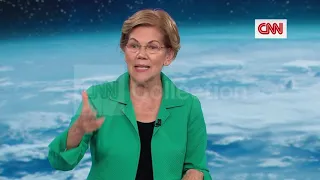 Elizabeth Warren discussing carbon pollution at CNN town hall