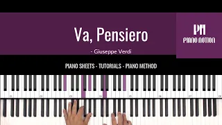 Va Pensiero - Nabucco | Verdi (Sheet Music - Piano Solo Tutorial - Piano Notion Method Book 5)