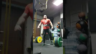 sumo deadlift- 225 kg x1, 190x3, 180x4. barbell row - 100 kg x5