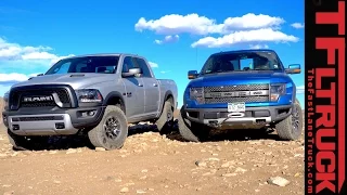 2015 Ram 1500 Rebel vs Ford F-150 Raptor Off-Road Rocky Mountain Matchup Review