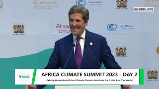 U.S Special Presidential Envoy for Climate John Kerry speaks at the Africa climate summit in Kenya!!