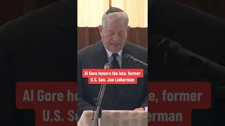 Al Gore honors former U.S. Sen. Joe Lieberman during funeral service #shorts