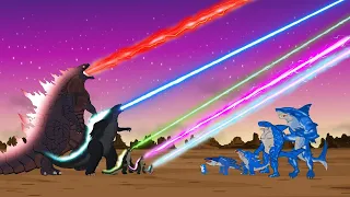 EVOLUTION of GODZILLA'S ATOMIC BREATH vs EVOLUTION of SHARK: Power Levels / ANIMATION