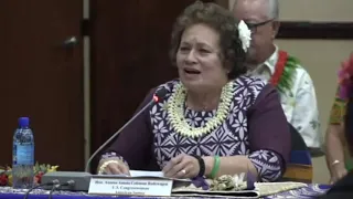 Congresswoman Aumua Amata at PWLC Conference in Majuro