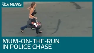 Mum-on-the-run risks baby's life in astonishing police chase | ITV News