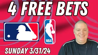 SundayFree Betting Picks & Predictions - 3/31/24 l Picks & Parlays l #nbabets  #mlbbets