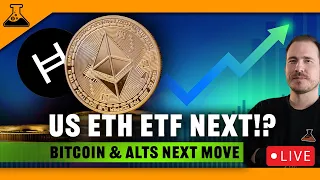 US ETH ETF Next? Bitcoin's Next Move | Altcoin Setups (+ HBAR -  Blackrock Misinformation?)