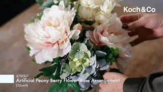 Koch & Co - How To Fashion Your Artificial Peony Berry Flower Vase Arrangement