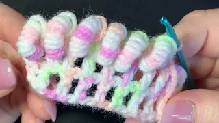 How To Crochet A Variation Bullion Stitch /Advanced Crochet