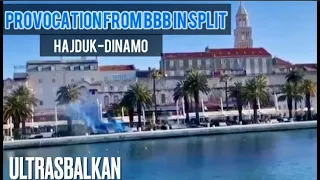 Provocation from BAD BLUE BOYS ZAGREB in city of Split before DERBY MATCH Hajduk-Dinamo | 11.03.22 |