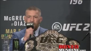 Conor McGregor talks about his loss to Nate Diaz at UFC 196