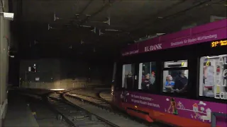 Extremer Schienenlärm am Gleisdreieck im neuen Stadtbahntunnel Karlsruhe Kombilösung